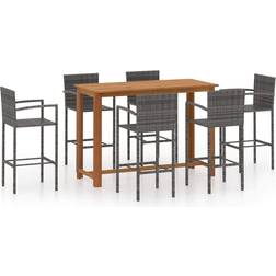 vidaXL 3068018 Ensemble de Bar d'Extérieur, 1 Table incluse 6 Chaises