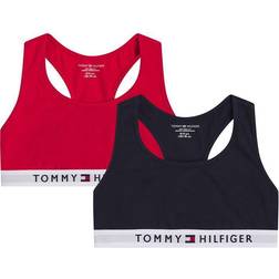 Tommy Hilfiger Logo Bra 2-pack - Red/Navy Owd