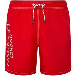 Hackett London Logo Swim Shorts - Tech Red