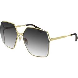 Gucci GG0817S-001 Donna Squadrata Oro