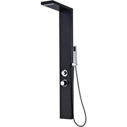 vidaXL Shower Panel (14237) Krom, Sort, Hvid