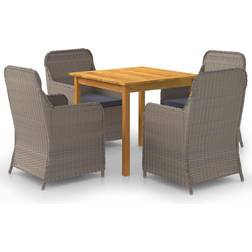 vidaXL 3067726 Ensemble repas de patio, 1 Table incluse 4 Chaises