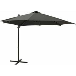 vidaXL Hanging Parasol with Pole + LED Light 300cm