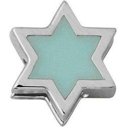 Design Letters Icon Star Charm - Silver/Soft Green