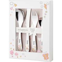 Byhappyme Children's Cutlery with Name Frame Included Hot Air Balloon