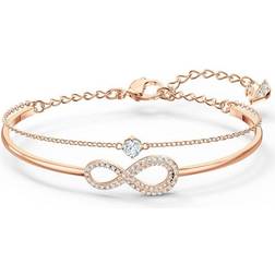 Swarovski Infinity Bangle - Rose Gold/Transparent