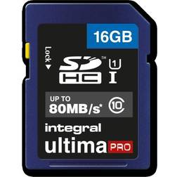 Integral 16GB Ultima Pro SDHC 80MB/sec CL10 UHS-1 Memory Card