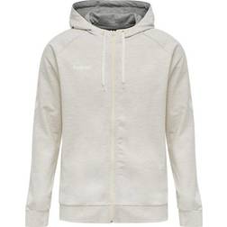 Hummel Go Cotton Zip Hoodie - Egret Melange