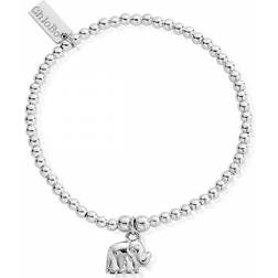 ChloBo Cute Charm Elephant Bracelet - Silver