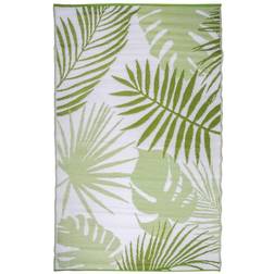 Esschert Design Jungle Leaves OC22 Grøn, Hvid 214x152cm