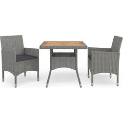 vidaXL 3058313 Ensemble repas de patio, 1 Table incluse 2 Chaises