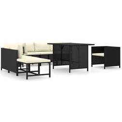 vidaXL 3059797 Conjunto de Sala de Exterior, 1 Mesa incl. 6 Sofás