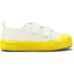 Novesta Kid's Star Master Velcro Sneakers - Off White/Yellow