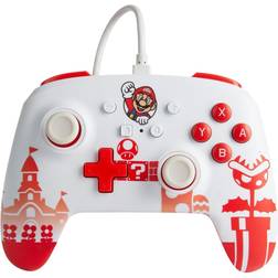 PowerA Enhanced Wired Controller Nintendo Switch– Mario Red/White