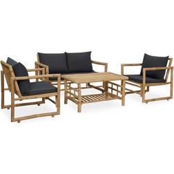vidaXL 315601 Loungeset, 1 Bord inkl. 2 Stolar & 1 Soffor