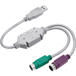 LogiLink USB A-2PS/2 M-F 1.1 0.2m