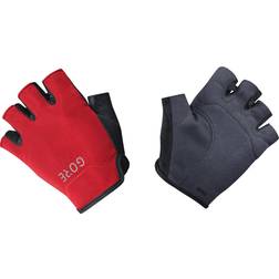 Gore C3 Short Finger Gloves Unisex - Black/Red