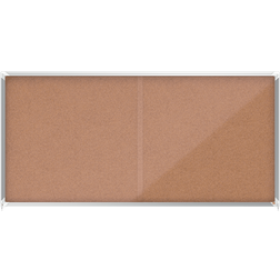 Nobo Premium Plus kork låsbart Notice Board Sliding Door 27xA4