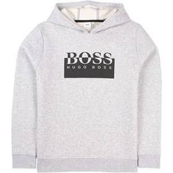 HUGO BOSS Logo Hoodie - Chine Grey (J25L97)