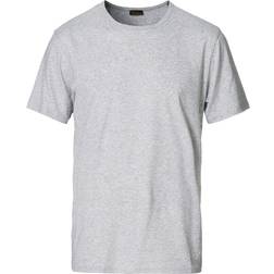 Stenströms Solid Cotton T-shirt - Gray Melange