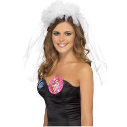 Smiffys Hen Night Veil on Headband