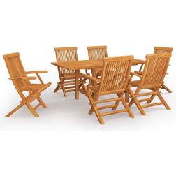 vidaXL 3059596 Matgrupp, 1 Bord inkl. 6 Stolar