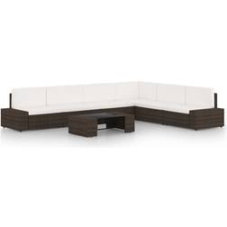 vidaXL 3067159 Lounge-Set, 1 Tisch einschl. 6 Sofas