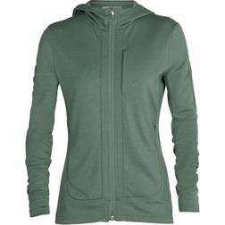 Icebreaker Merino Quantum III Long Sleeve Zip Hoodie Women - Sage