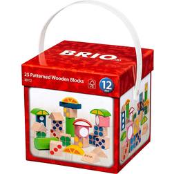 BRIO 25 Patterned Wooden Blocks 30112