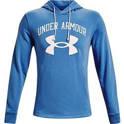 Under Armour Rival Terry Big Logo Hoodie Men - River/Onyx White