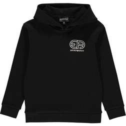 Emporio Armani Junior Retro Logo Hoodie - Black (3K4MG4-0999)