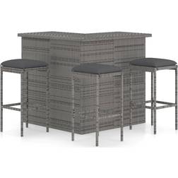 vidaXL 3064924 Conjunto de Bar Exterior, 1 Mesa incl. 3 Sillas