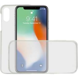 Ksix Funda para iphone xr, semirrígida, protección frontal y trasera, transparente