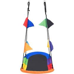 vidaXL Buddy Swing with Flags 165x70cm