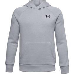 Under Armour Boy's Rival Cotton Hoodie - Mod Gray Light Heather/Black (1357591-011)