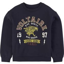 Zadig & Voltaire Branded Leopard Print Sweatshirt - Navy (x25274-83d)