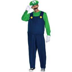 Nintendo Men's Super Mario Brothers Luigi Deluxe Costume