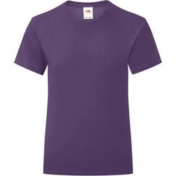 Fruit of the Loom Girl's Iconic 150 T-shirt - Purple (61-025-0PE)