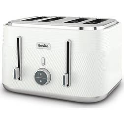 Breville Obliq 4-Slice Toaster White/Silver