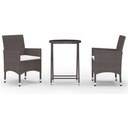 vidaXL 3058381 Lounge-Set, 1 Tisch einschl. 2 Stühle