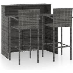 vidaXL 3064887 Set da Bar all'Aperto, 1 Tavolo incluso 2 Sedie