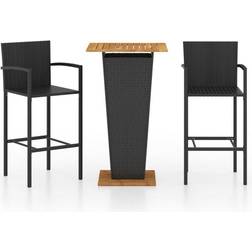 vidaXL 3064864 Outdoor Bar Set, 1 Table incl. 2 Chairs