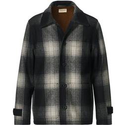 Nudie Jeans Mangan Shadow Check Lumber Jacket - Black/Grey