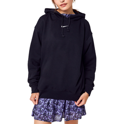 Nike Essential Oversized Fleece Hoodie - Black/White