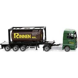 Wiking 053606 H0 Camion modello MAN TGX paranco per container cisterna Rinnen