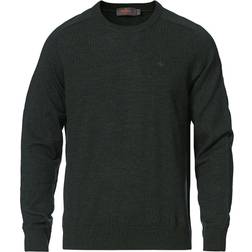 Morris Merino Crew Neck Pullover - Green