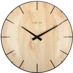 Nextime Edge Wood Dome Vægur 35cm