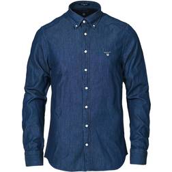 Gant Slim Fit Indigo Shirt - Dark Indigo