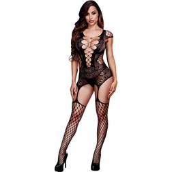 Baci Corset Front Suspender Fishnet Bodysuit