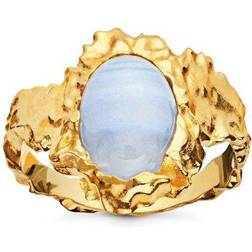Maanesten Gudinde Ring - Guld/Agat